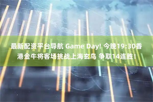 最新配资平台导航 Game Day! 今晚19:30香港金牛将客场挑战上海玄鸟 争取14连胜！